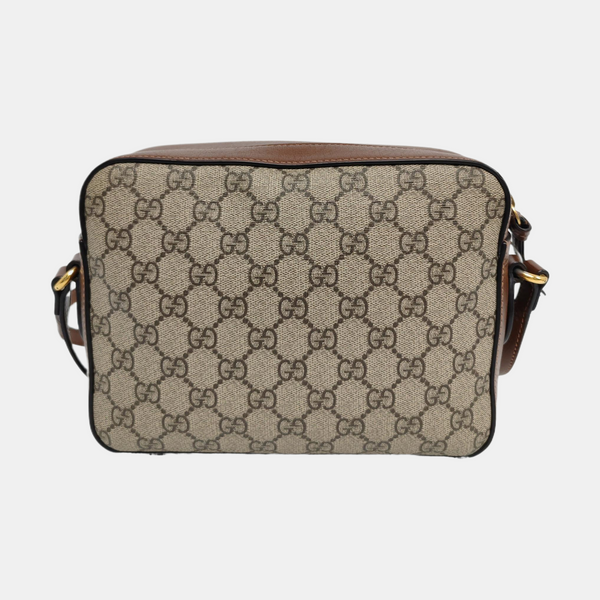 Authenticated pre-owned Horsebit 1955 Small Coated Canvas Beige - Crossbody Bag at Looply