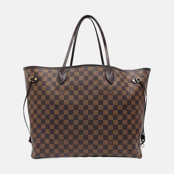 NEVERFULL GM Damier Ebene Coated Canvas Brown