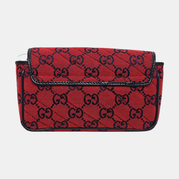 Authenticated pre-owned GG Marmont Mini Quilted Canvas Red - Shoulder Bag at Looply