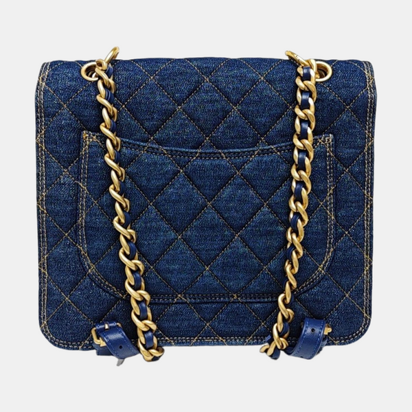 Quilted Denim Blue