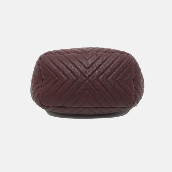 Chevron, Quilted Grained Calfskin Red