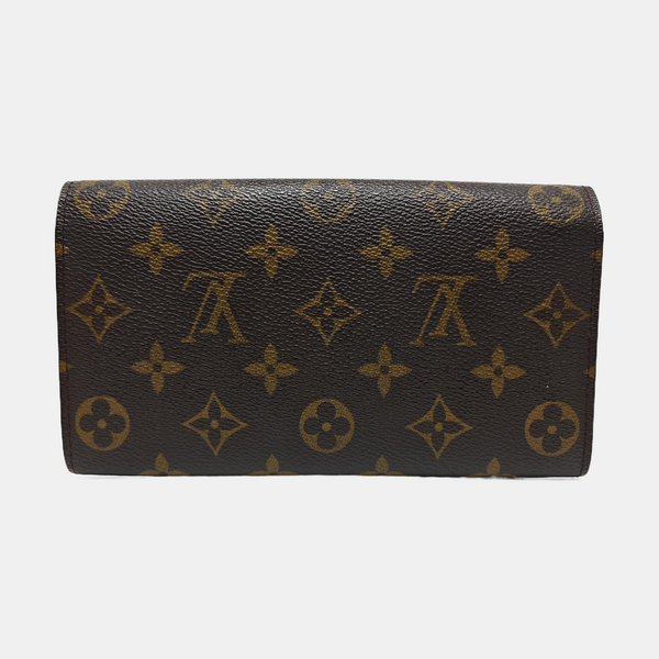 PORTE MONNAIE Monogram Coated Canvas Brown Wallet