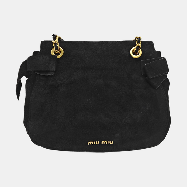 Suede Shoulder Bag Black
