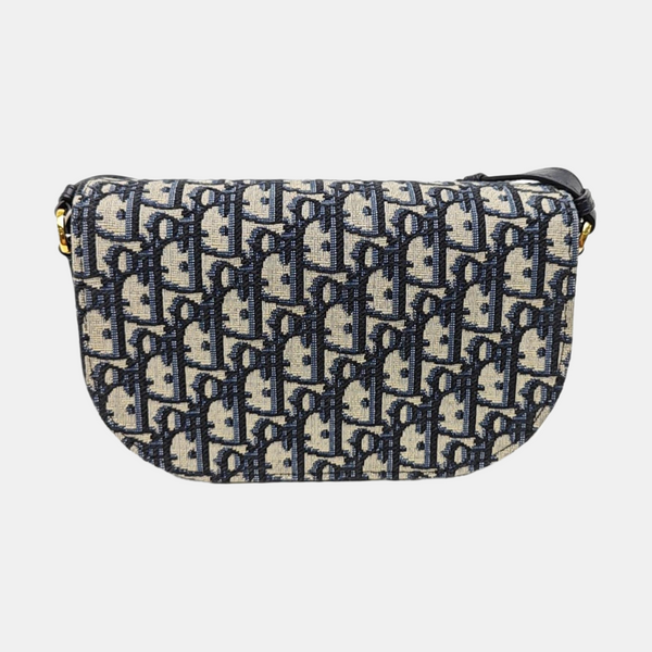 Oblique Canvas Shoulder Bag Blue