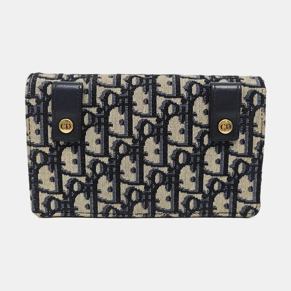 Saddle Mini Oblique Canvas Blue
