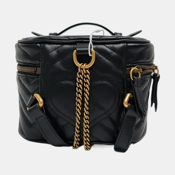 Authenticated pre-owned GG Marmont Mini Quilted Calfskin Black - Backpack at Looply
