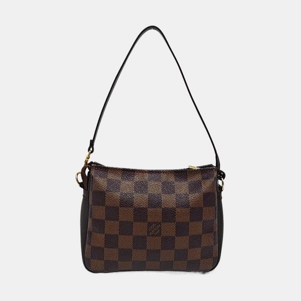 TROUSSE MAKE UP Damier Ebene Coated Canvas Brown
