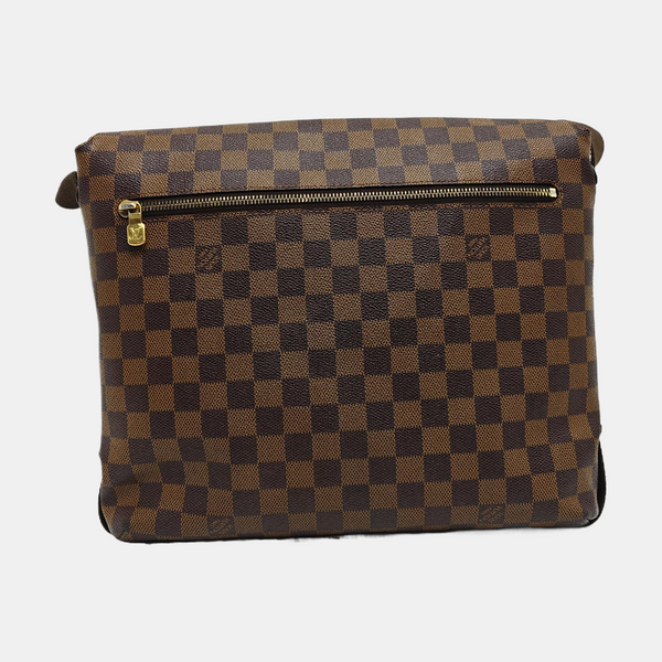 DISTRICT MM Damier Ebene Coated Canvas Brown