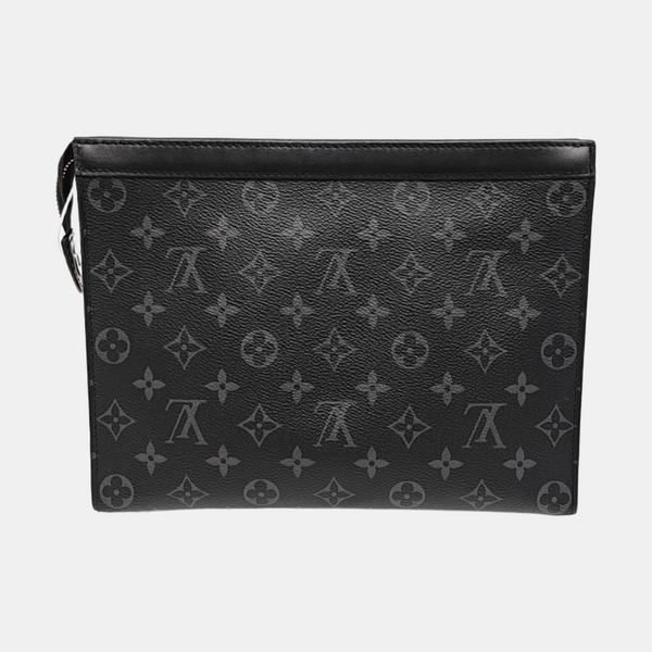 Pochette Voyag MM Monogram Coated Canvas Black