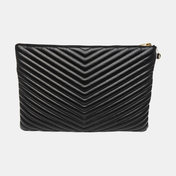 MONOGRAM Chevron Calfskin Black