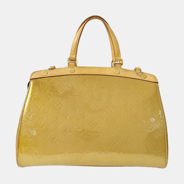 BREA MM Monogram Patent Leather Yellow
