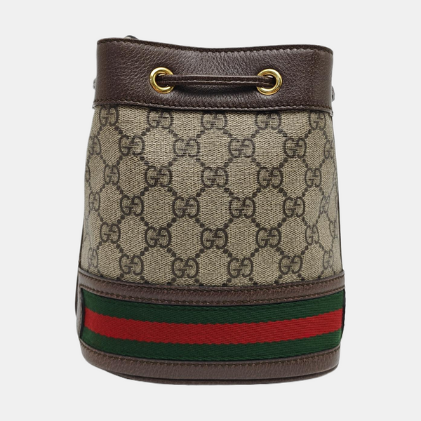 Ophidia Mini Monogram Coated Canvas Beige