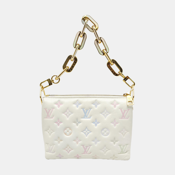 COUSSIN BB Monogram Calfskin White