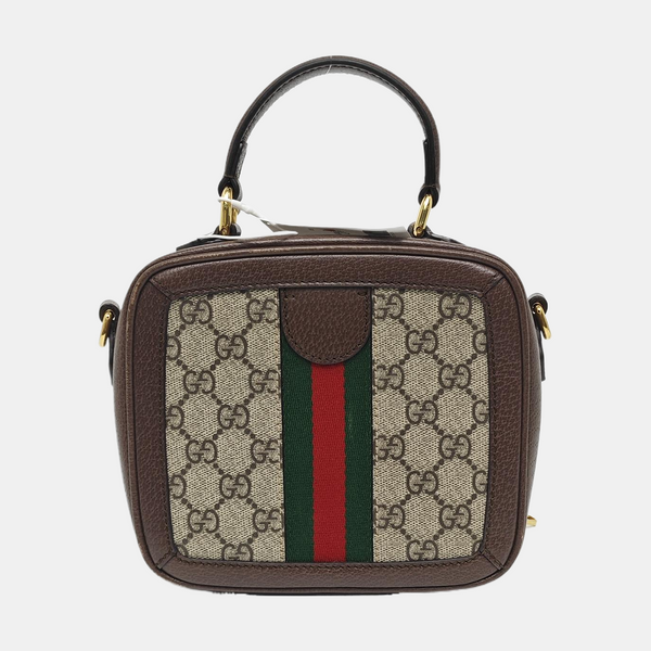 Ophidia Mini Monogram Coated Canvas Beige