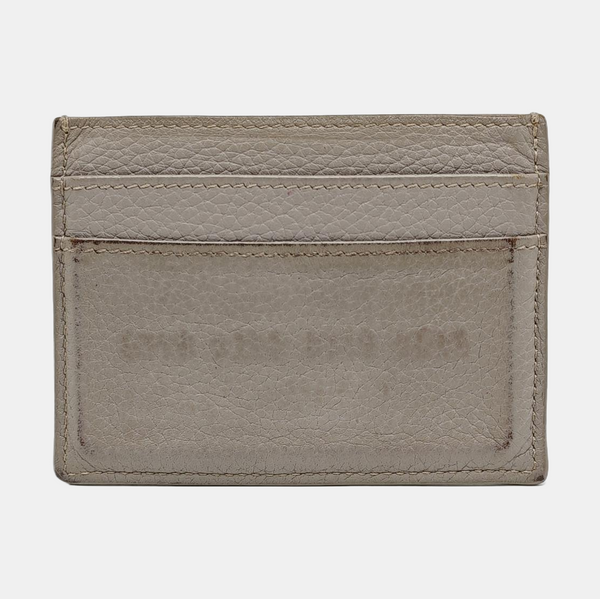 Leather Card Holder Gray
