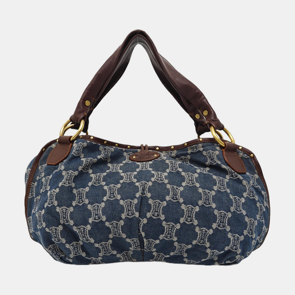 Canvas Top Handle Bag Blue