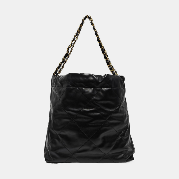 CHANEL 22 Small Quilted Calfskin Black
