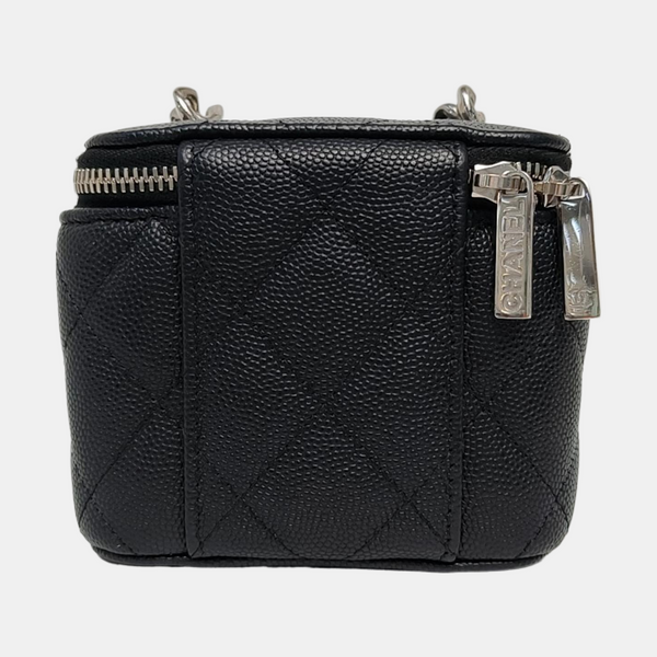 Quilted Grained Calfskin Black