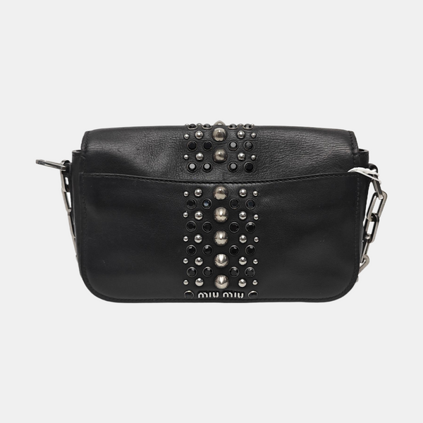 Calfskin Shoulder Bag Black