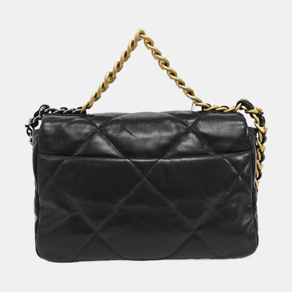 CHANEL 19 Small Quilted Lambskin Black