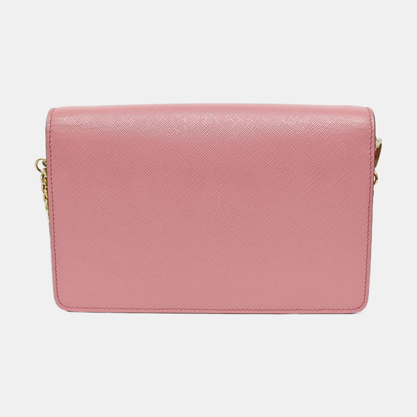 Saffiano Calfskin Shoulder Bag Pink