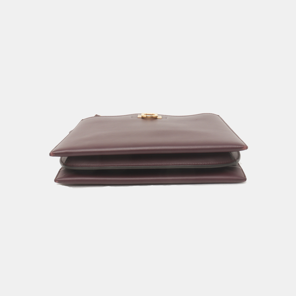 Authenticated pre-owned Gancini Calfskin Burgundy - Shoulder Bag at Looply