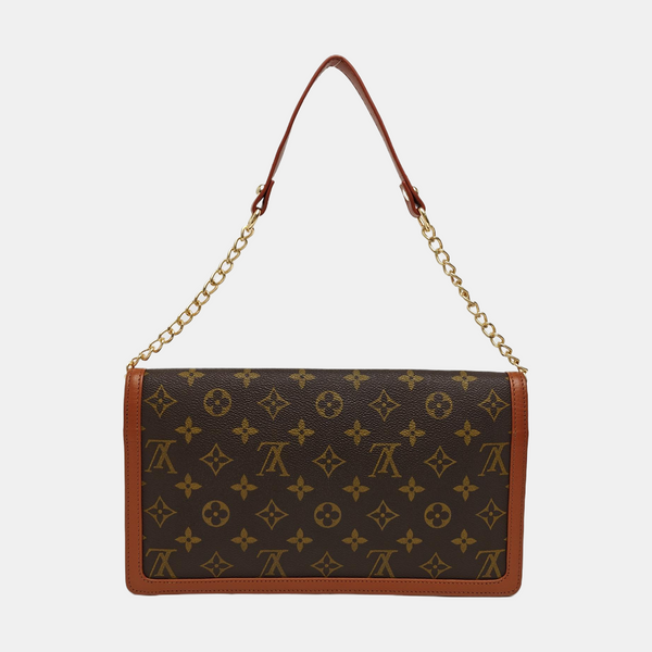 DAME GM Monogram Coated Canvas Brown