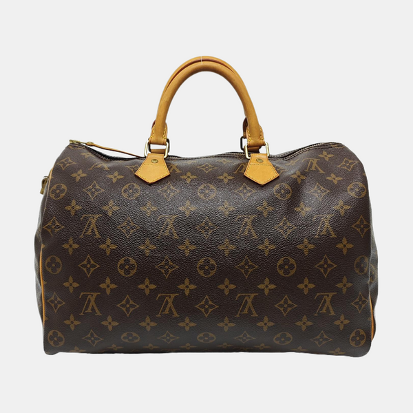 SPEEDY 35 Monogram Coated Canvas Brown
