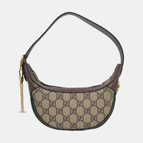 Ophidia Mini Monogram Coated Canvas Beige