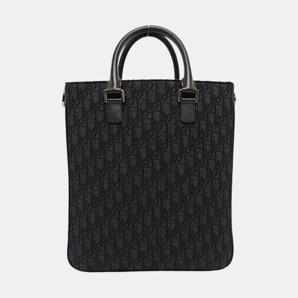 Saddle Medium Oblique Canvas Black
