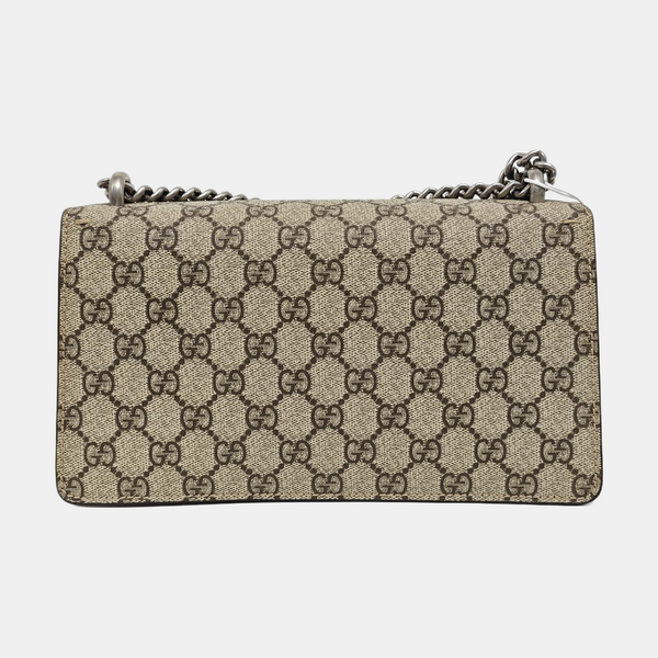 Dionysus Small Monogram Coated Canvas Beige