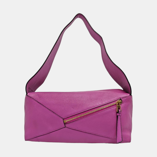 Authenticated pre-owned Puzzle Hobo Calfskin Purple - Top Handle Bag at Looply