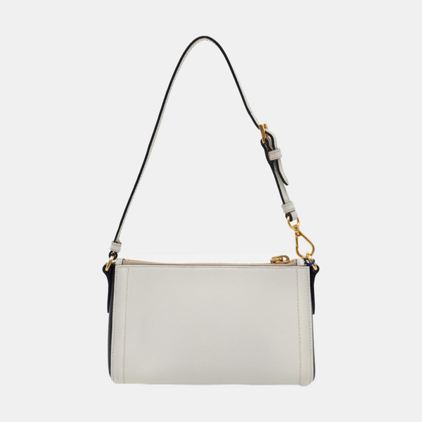 Saffiano Calfskin Top Handle Bag White