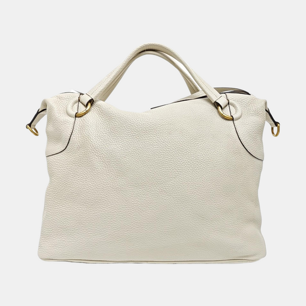Calfskin Shoulder Bag White
