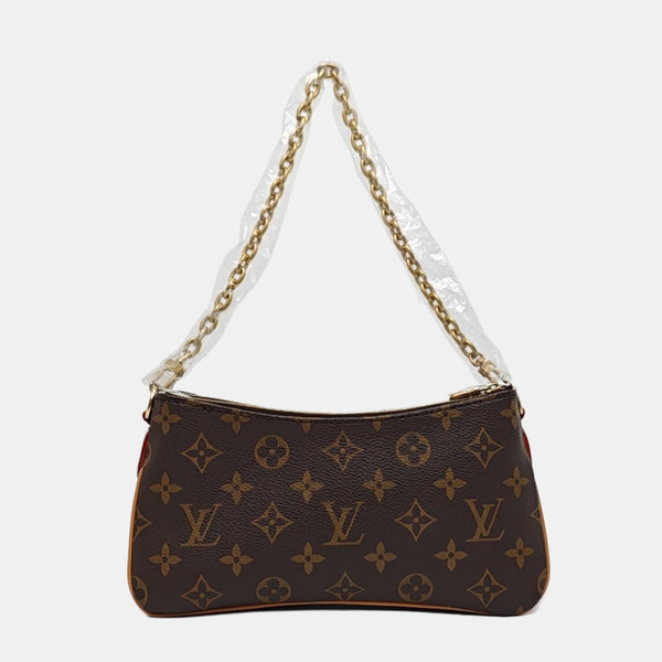 LIV POCHETTE Monogram Coated Canvas Brown