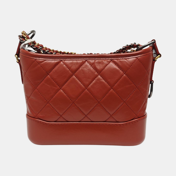GABRIELLE Small Quilted Calfskin Red