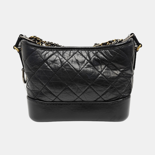 GABRIELLE Small Quilted Calfskin Black