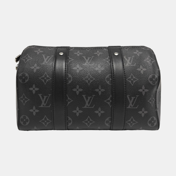 KEEPALL Monogram Coated Canvas Black
