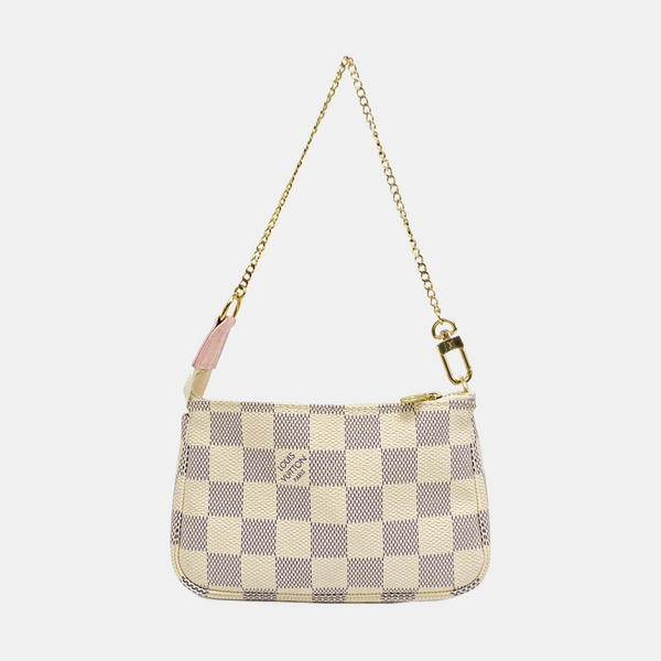 ACCESSOIRES Mini Damier Azur Coated Canvas White