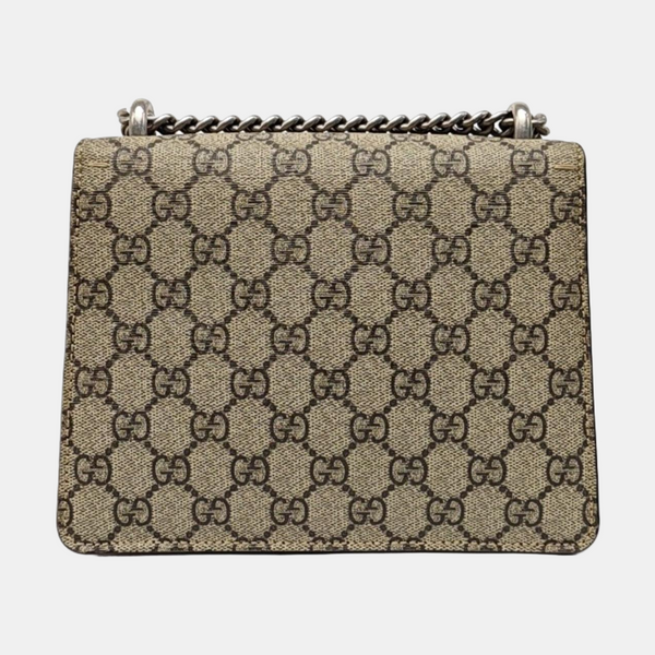 Dionysus Mini Monogram Coated Canvas Beige