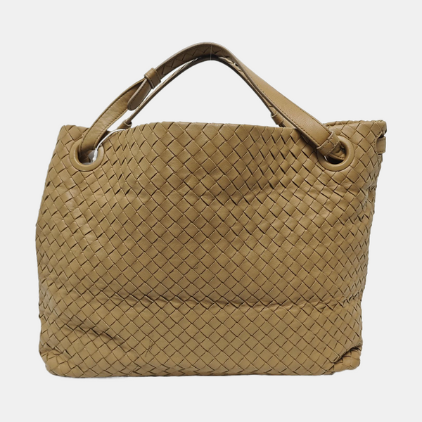 Lambskin Top Handle Bag Beige