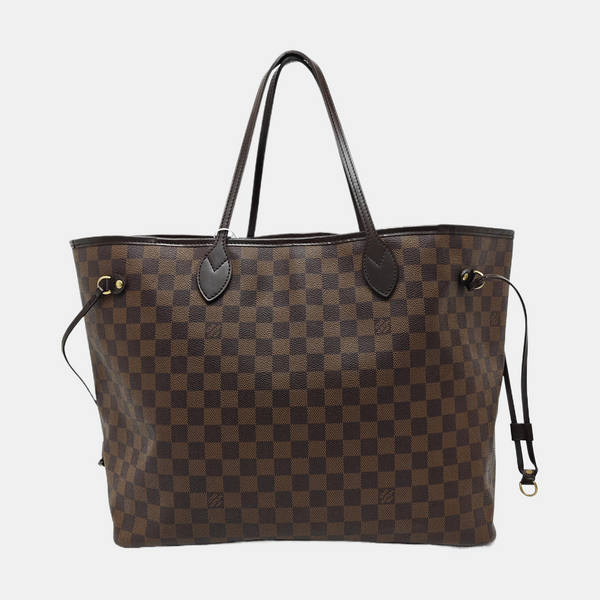 NEVERFULL GM Damier Ebene Coated Canvas Brown