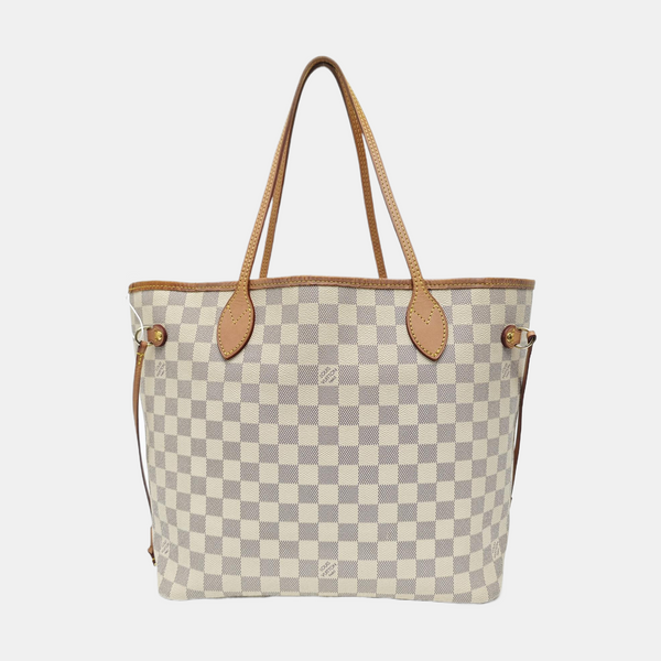 NEVERFULL MM Damier Azur Coated Canvas White