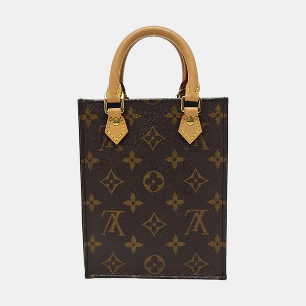 SAC PLAT Mini Monogram Coated Canvas Brown