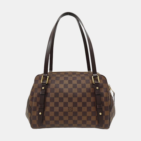 RIVINGTON Damier Ebene Coated Canvas Brown