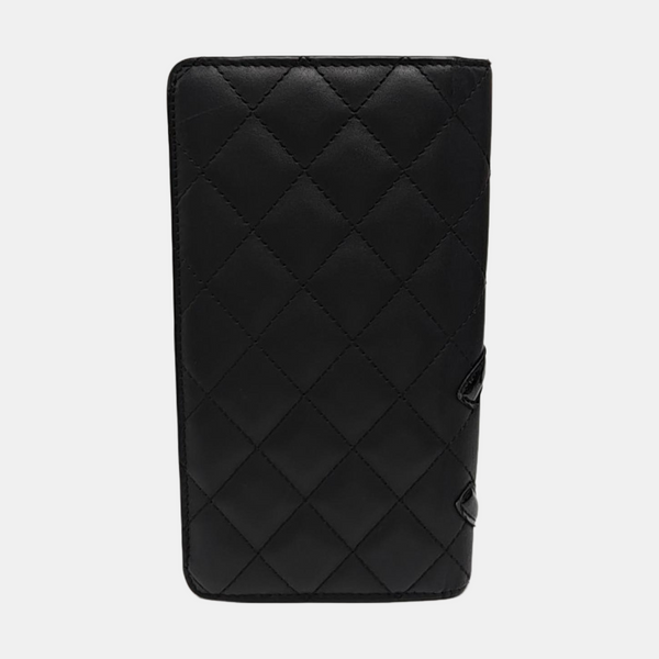 CAMBON Quilted Calfskin Black Wallet