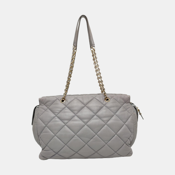 Quilted Lambskin Gray