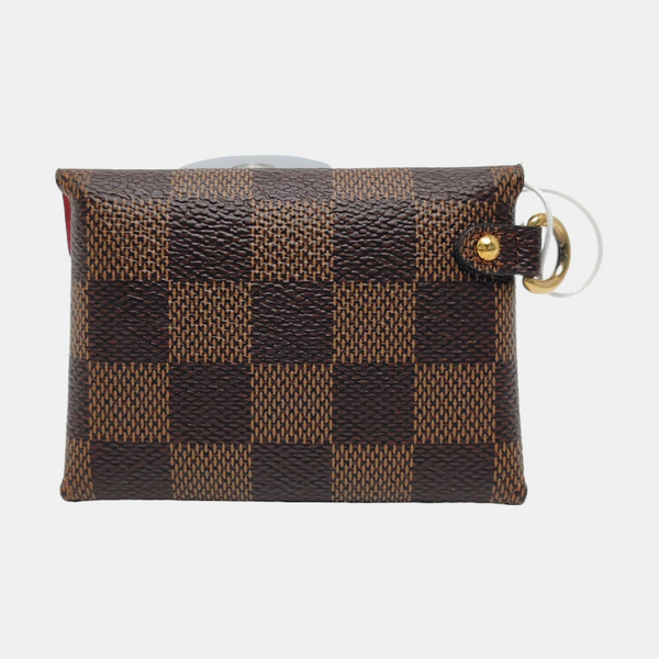 KIRGAMI Damier Ebene Coated Canvas Brown Wallet