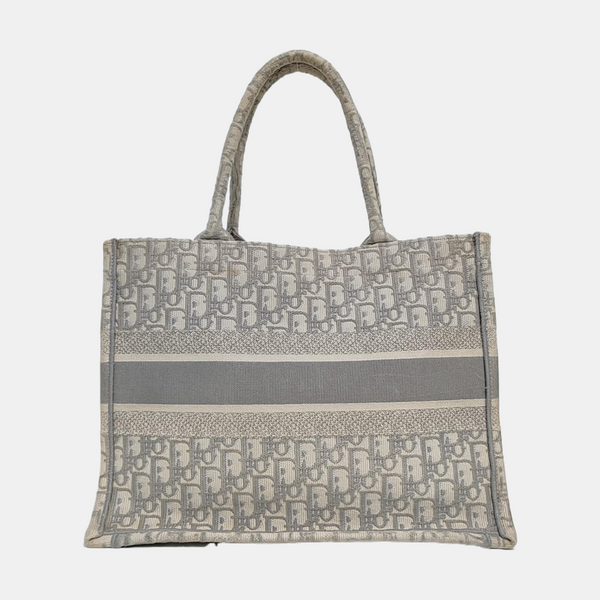 Book Tote Medium Oblique Canvas Gray