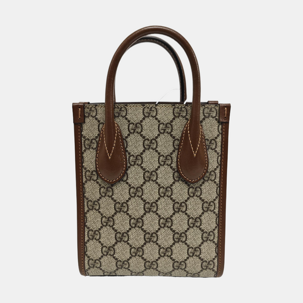 Retro Mini Monogram Coated Canvas Beige